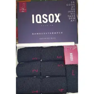 7 par Bambus blå strømper Unisex