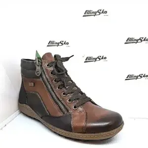 REMONTE R145 kort støvle lynlås og snørebånd