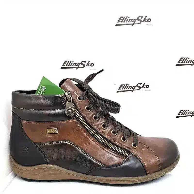 REMONTE R145 kort støvle lynlås og snørebånd