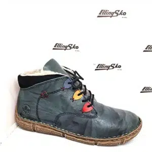 RIEKER Z3724 dame vinterstøvle med snørebånd og lynlås