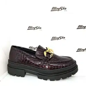 STORM loafer Z1623 damesko vinrød skindlak