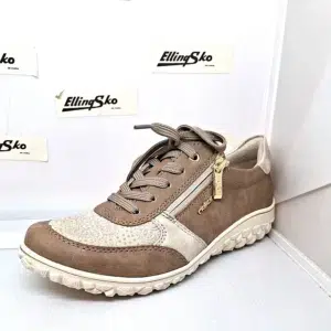 RIEKER Dame sneaker 59502 med lynlås