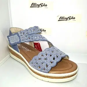 RIEKER V4150 Glimmer Damesandal med velcro