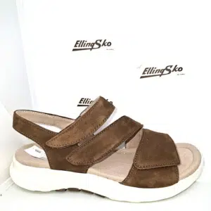 ROLLINGSOFT 86.813 Damesandal i brun nubuck