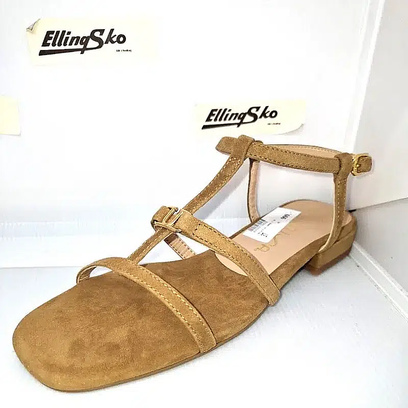 UNISA CARENA Flad Damesandal i nubuck