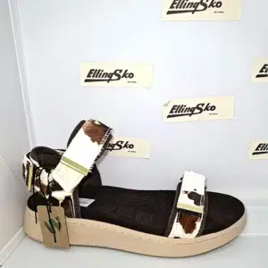 WODEN LINE ANIMAL Damesandal Ægte læder