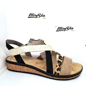 RIEKER V3663 Let Damesandal med velcro