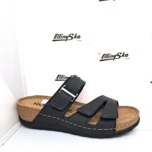 ROHDE Sort Åben Damesandal 5433