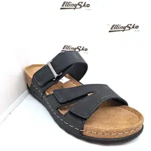 ROHDE Sort Åben Damesandal 5433