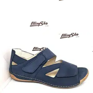 WALDLAUFER Navyblå Damesandal i Nubuck